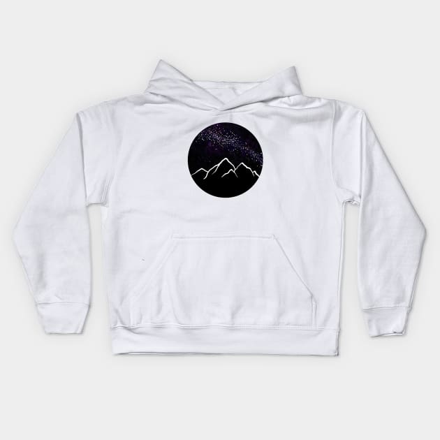 Night court - milky way Kids Hoodie by Ranp